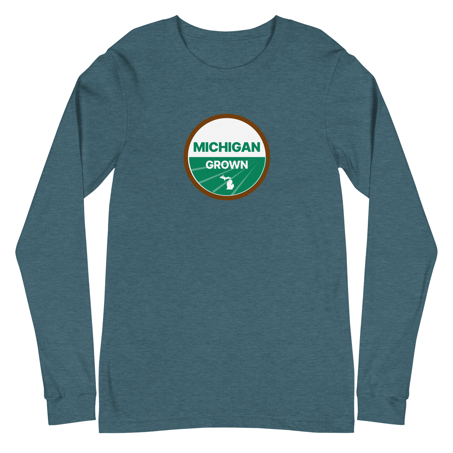 'Michigan Grown' Long Sleeve T-Shirt (Organic Certification Parody)