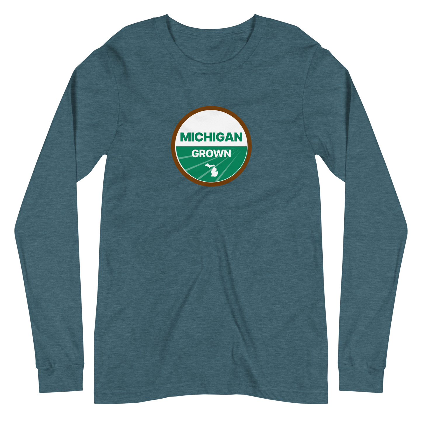 'Michigan Grown' Long Sleeve T-Shirt (Organic Certification Parody)