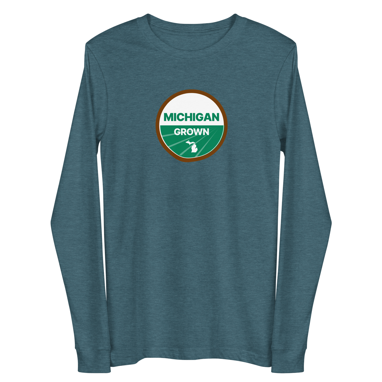 'Michigan Grown' Long Sleeve T-Shirt (Organic Certification Parody)