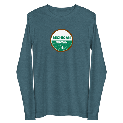 'Michigan Grown' Long Sleeve T-Shirt (Organic Certification Parody)