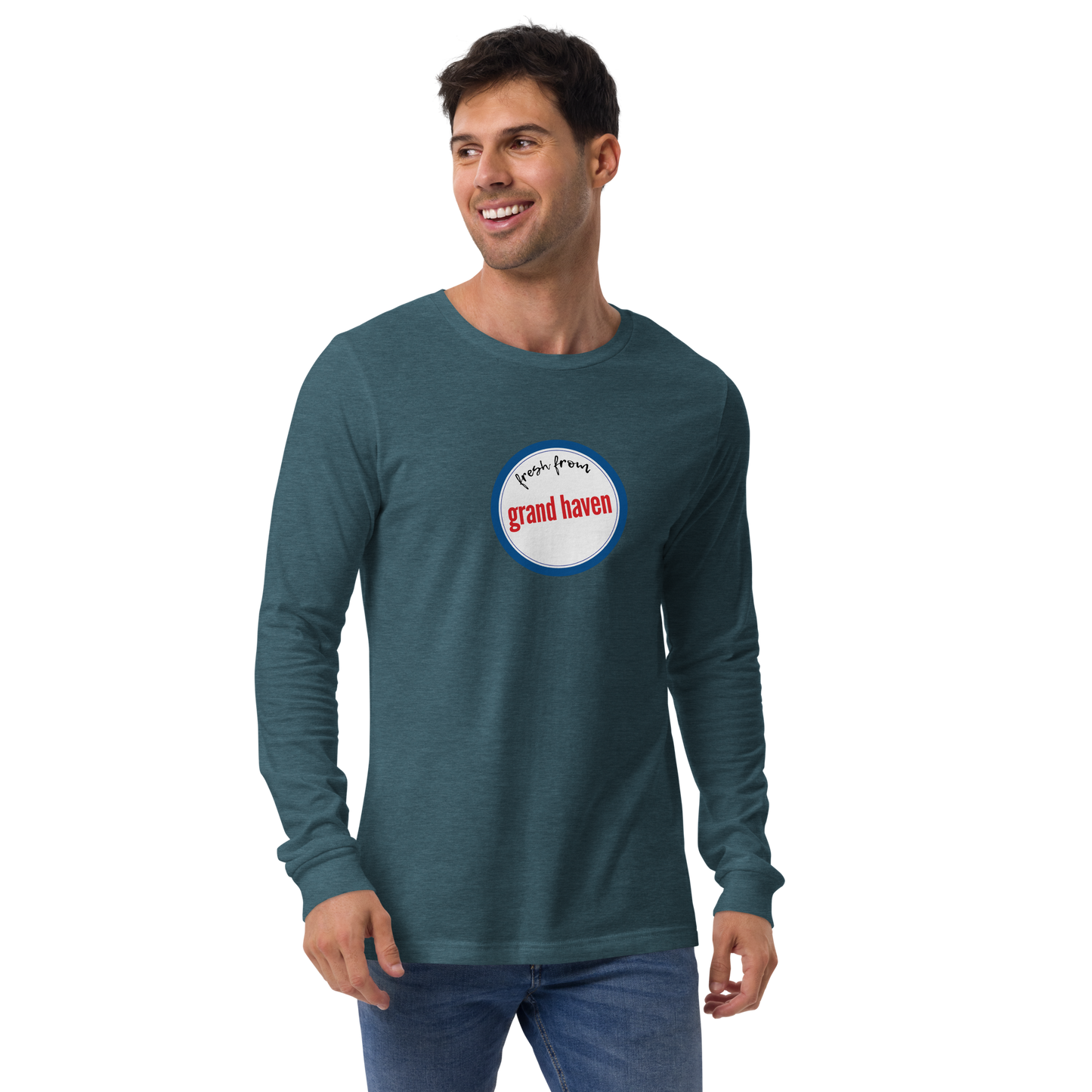 'Fresh From Grand Haven' Long Sleeve T-Shirt (Hypermarket Parody) | Unisex