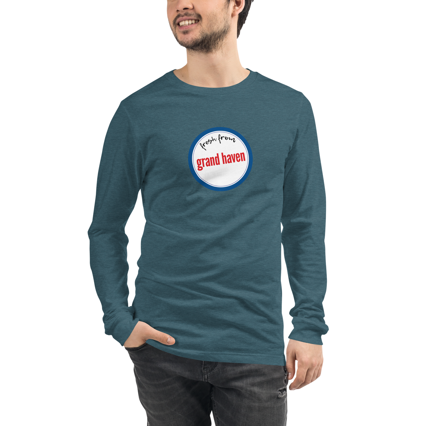 'Fresh From Grand Haven' Long Sleeve T-Shirt (Hypermarket Parody) | Unisex