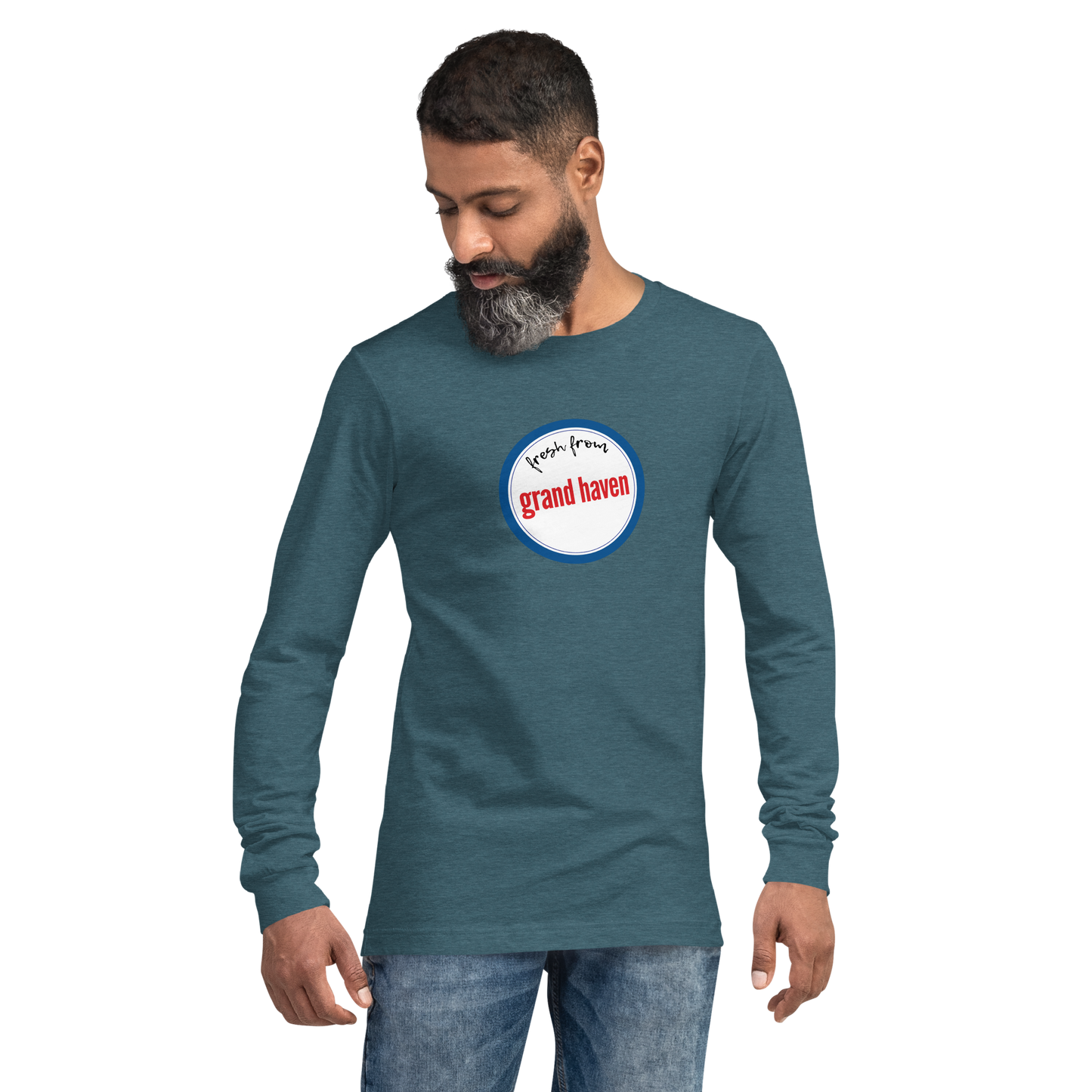 'Fresh From Grand Haven' Long Sleeve T-Shirt (Hypermarket Parody) | Unisex