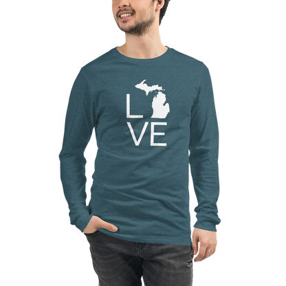 Michigan 'Love' T-Shirt (Thin Sans Font) | Unisex Long Sleeve