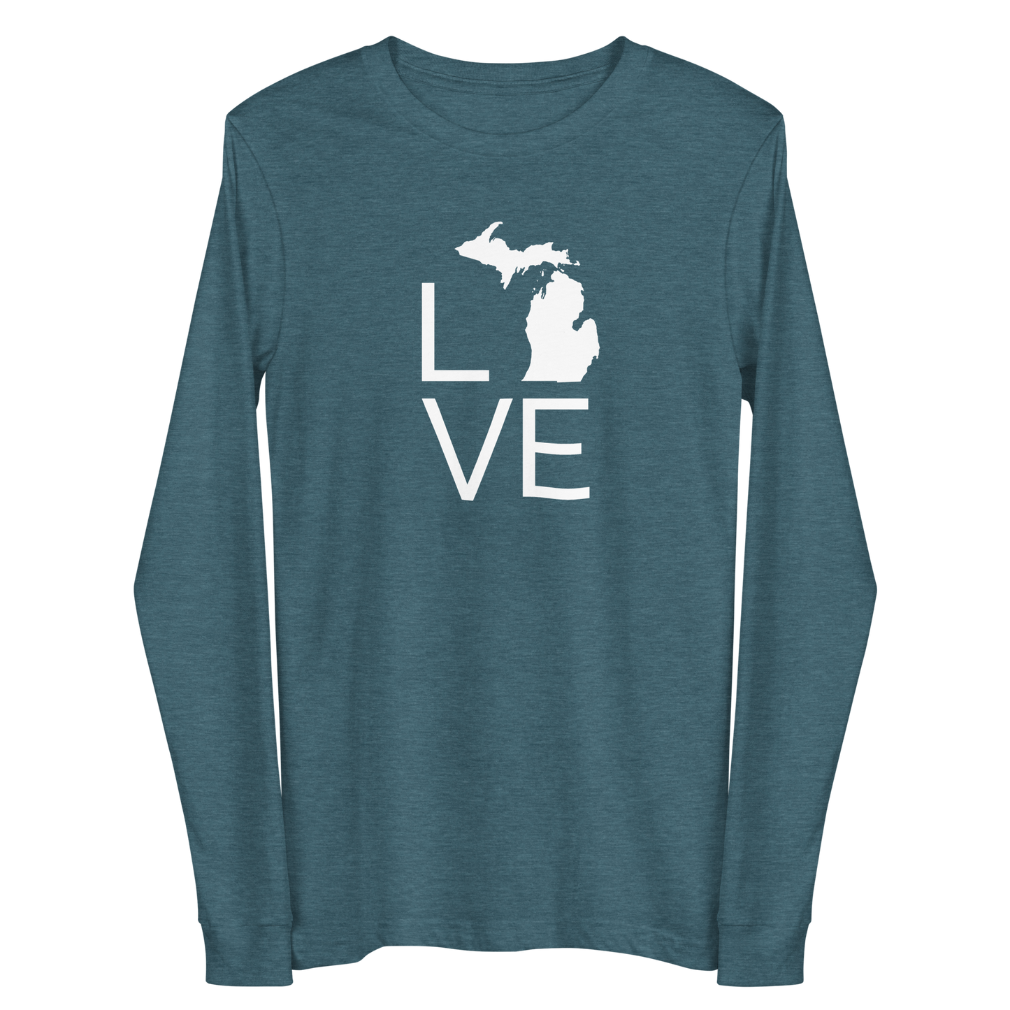 Michigan 'Love' T-Shirt (Thin Sans Font) | Unisex Long Sleeve