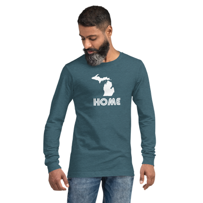 Michigan 'Home' T-Shirt (1970s Audiophile Font) | Unisex Long Sleeve