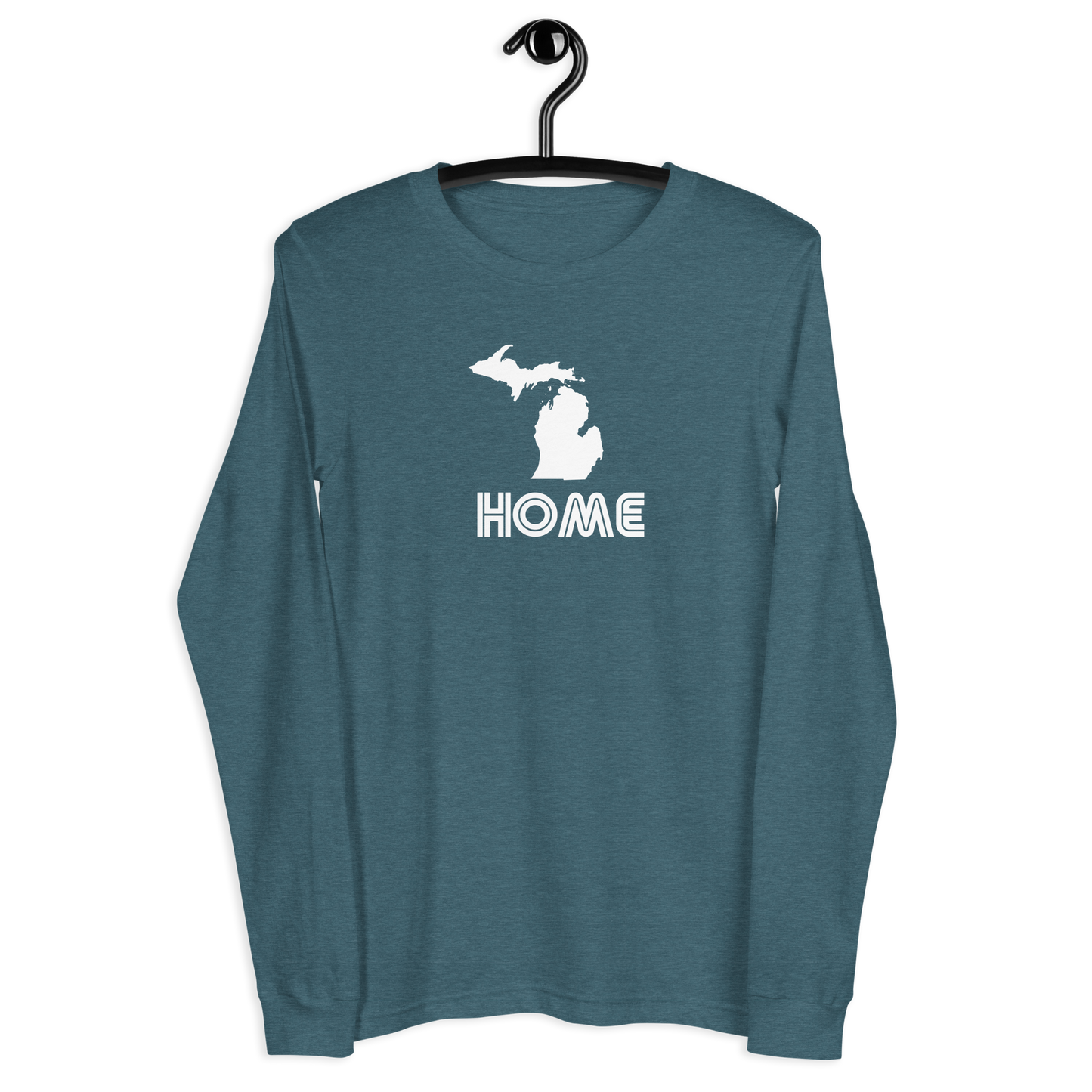 Michigan 'Home' T-Shirt (1970s Audiophile Font) | Unisex Long Sleeve