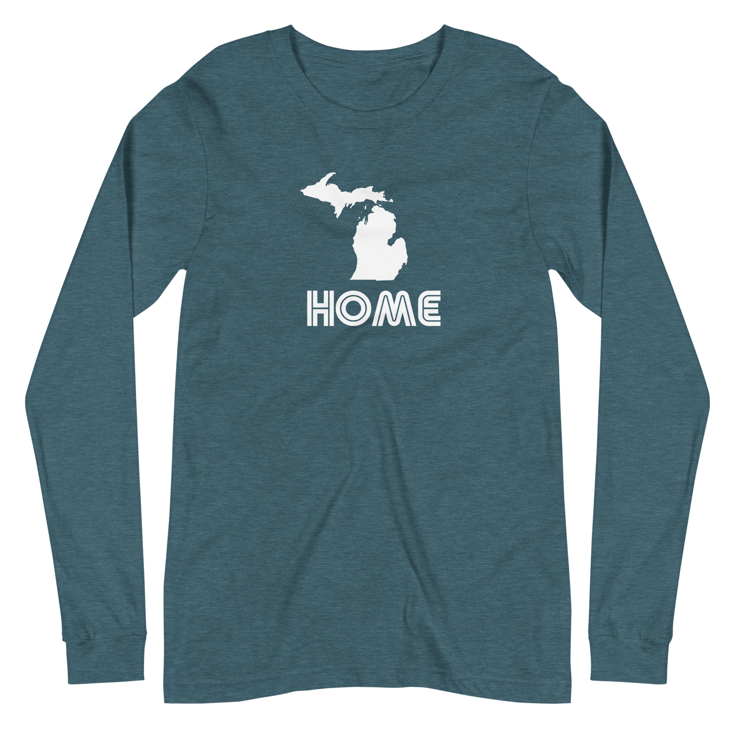 Michigan 'Home' T-Shirt (1970s Audiophile Font) | Unisex Long Sleeve