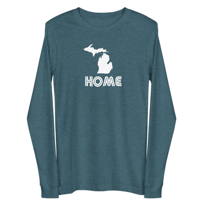 Michigan 'Home' T-Shirt (1970s Audiophile Font) | Unisex Long Sleeve