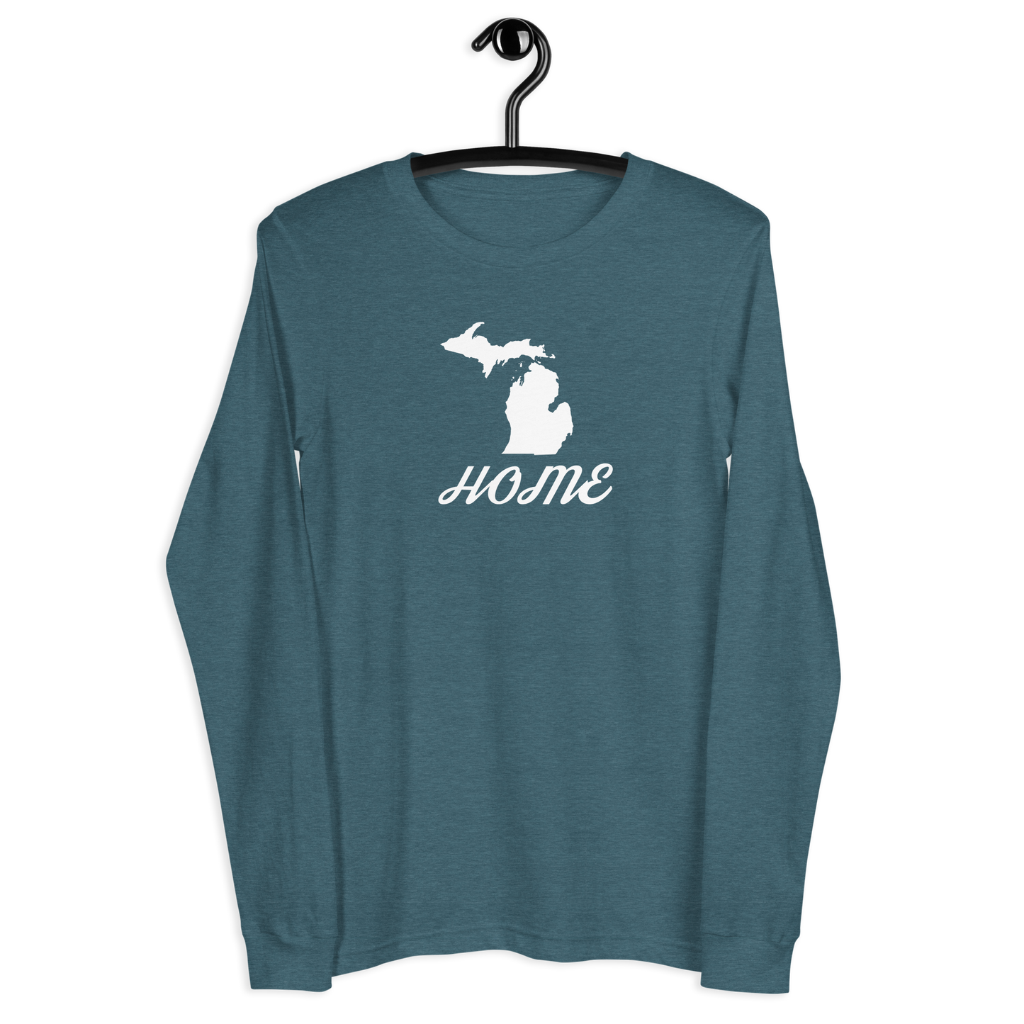 Michigan 'Home' T-Shirt (Retro Script Font) | Unisex Long Sleeve