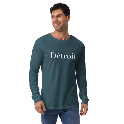 'Détroit' T-Shirt (Didot Font) | Unisex Long Sleeve