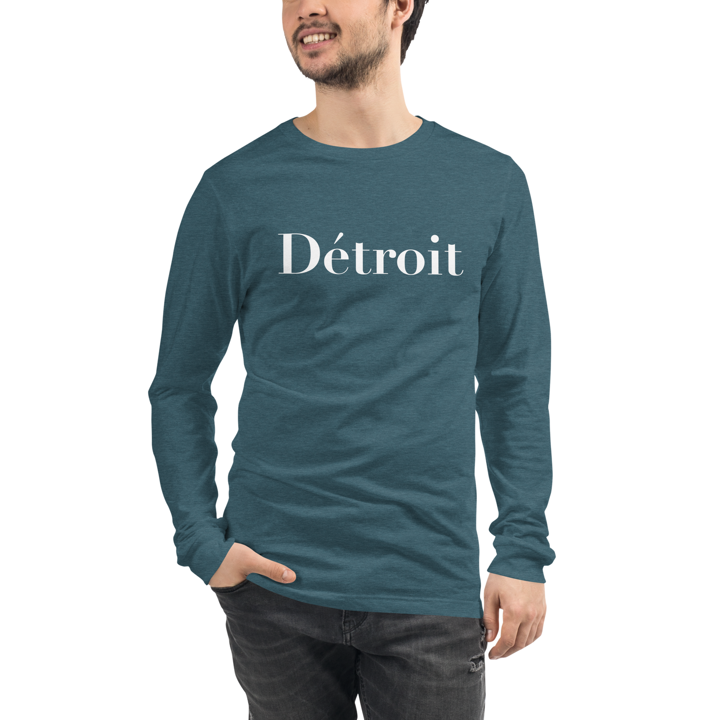 'Détroit' T-Shirt (Didot Font) | Unisex Long Sleeve