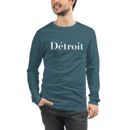 'Détroit' T-Shirt (Didot Font) | Unisex Long Sleeve