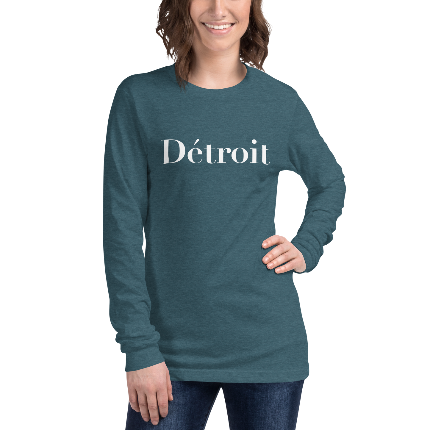 'Détroit' T-Shirt (Didot Font) | Unisex Long Sleeve