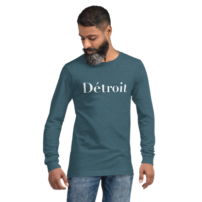 'Détroit' T-Shirt (Didot Font) | Unisex Long Sleeve