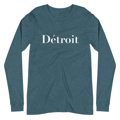 'Détroit' T-Shirt (Didot Font) | Unisex Long Sleeve