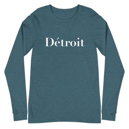 'Détroit' T-Shirt (Didot Font) | Unisex Long Sleeve