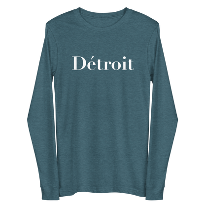 'Détroit' T-Shirt (Didot Font) | Unisex Long Sleeve