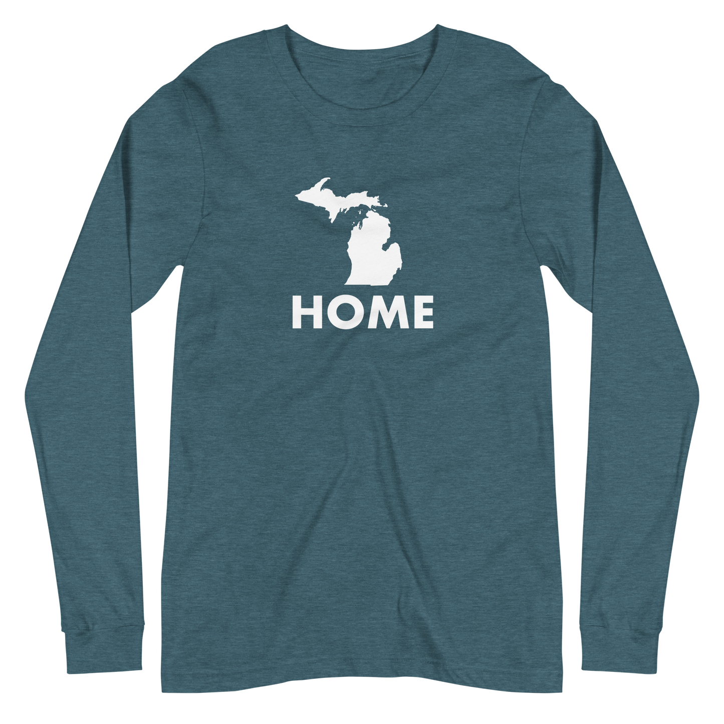 Michigan 'Home' T-Shirt (Geometric Sans Font) | Unisex Long Sleeve