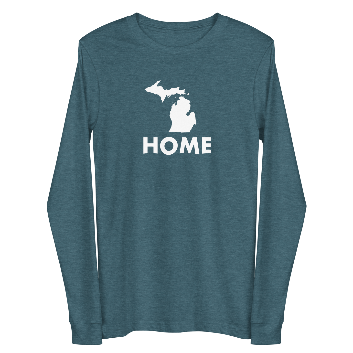 Michigan 'Home' T-Shirt (Geometric Sans Font) | Unisex Long Sleeve