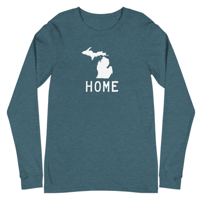 Michigan 'Home' T-Shirt (Licence Plate Font) | Unisex Long Sleeve