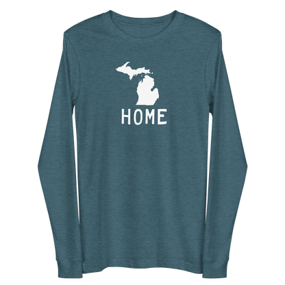 Michigan 'Home' T-Shirt (Licence Plate Font) | Unisex Long Sleeve