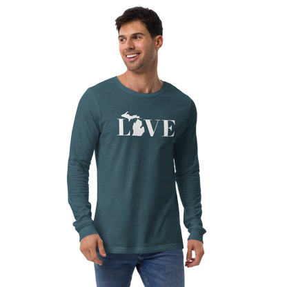 Michigan 'Love' T-Shirt (Didone Font) | Unisex Long Sleeve