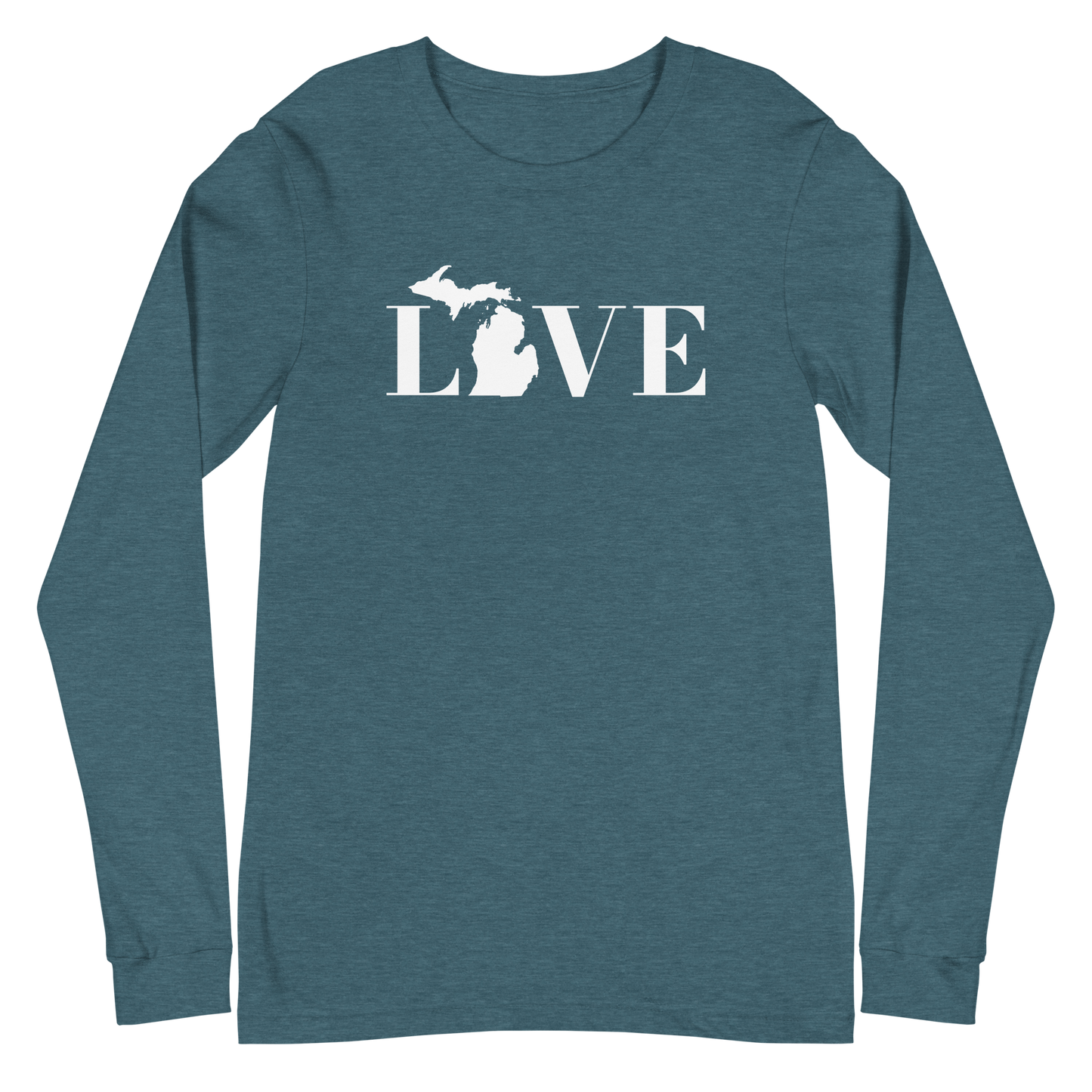 Michigan 'Love' T-Shirt (Didone Font) | Unisex Long Sleeve