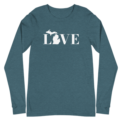 Michigan 'Love' T-Shirt (Didone Font) | Unisex Long Sleeve