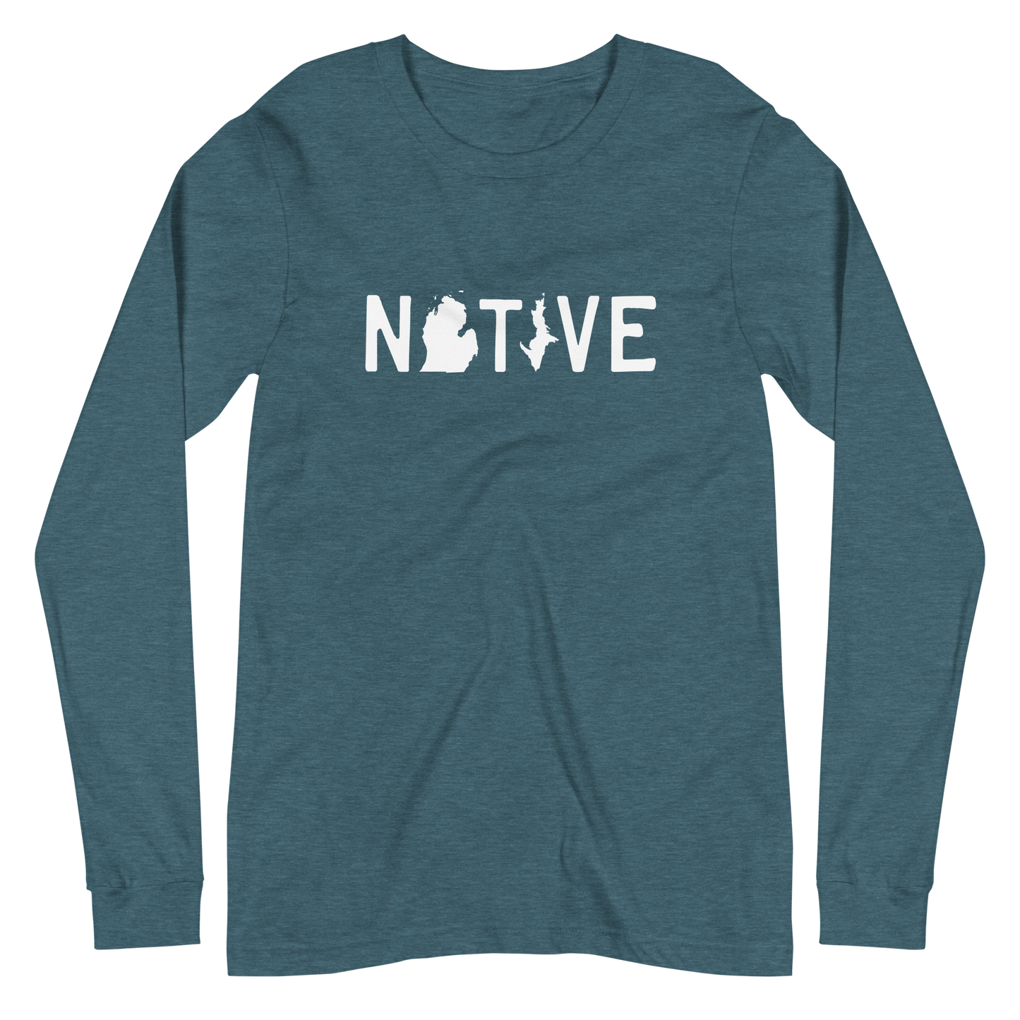 Michigan 'Native' T-Shirt (Licence Plate Font) | Unisex Long Sleeve