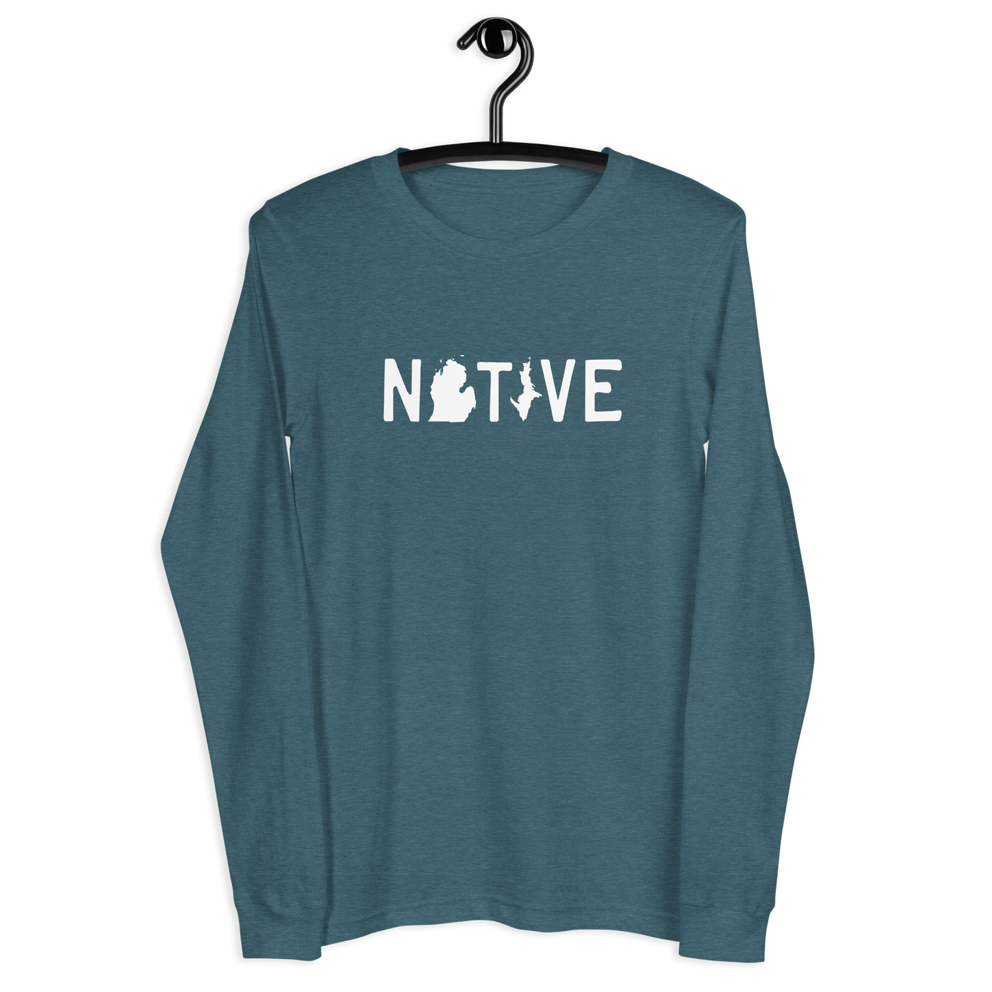 Michigan 'Native' T-Shirt (Licence Plate Font) | Unisex Long Sleeve