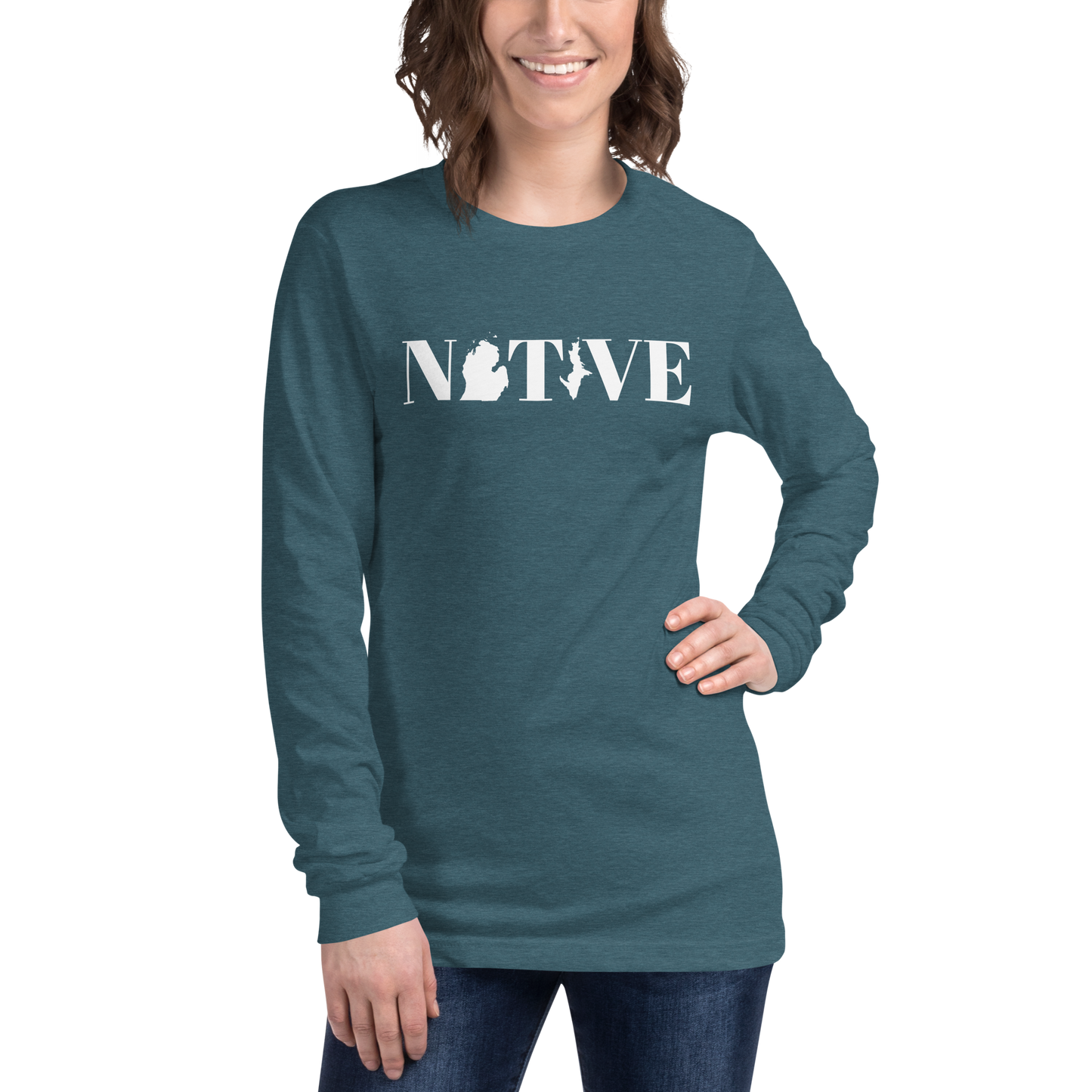 Michigan 'Native' T-Shirt (Didone Font) | Unisex Long Sleeve