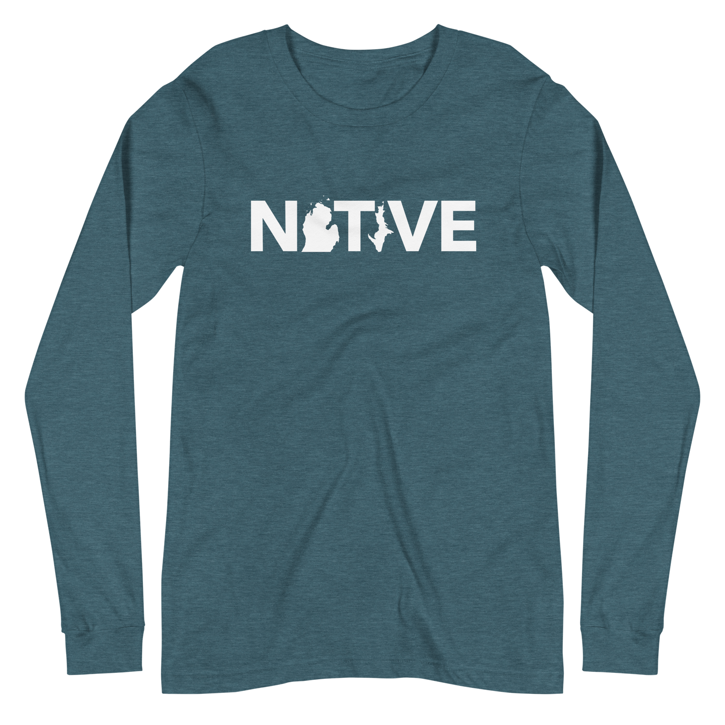 Michigan 'Native' T-Shirt (Geometric Sans Font) | Unisex Long Sleeve