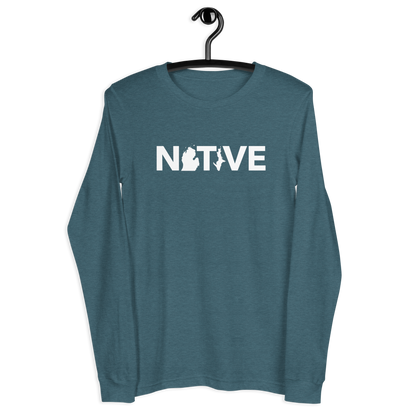 Michigan 'Native' T-Shirt (Geometric Sans Font) | Unisex Long Sleeve