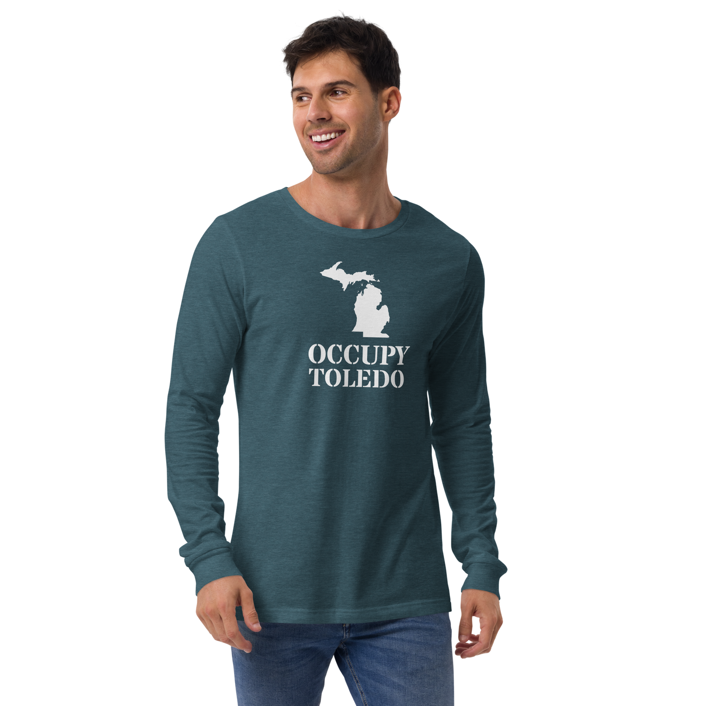 'Occupy Toledo' T-Shirt (w/ Corrected Michigan Outline) | Unisex Long Sleeve