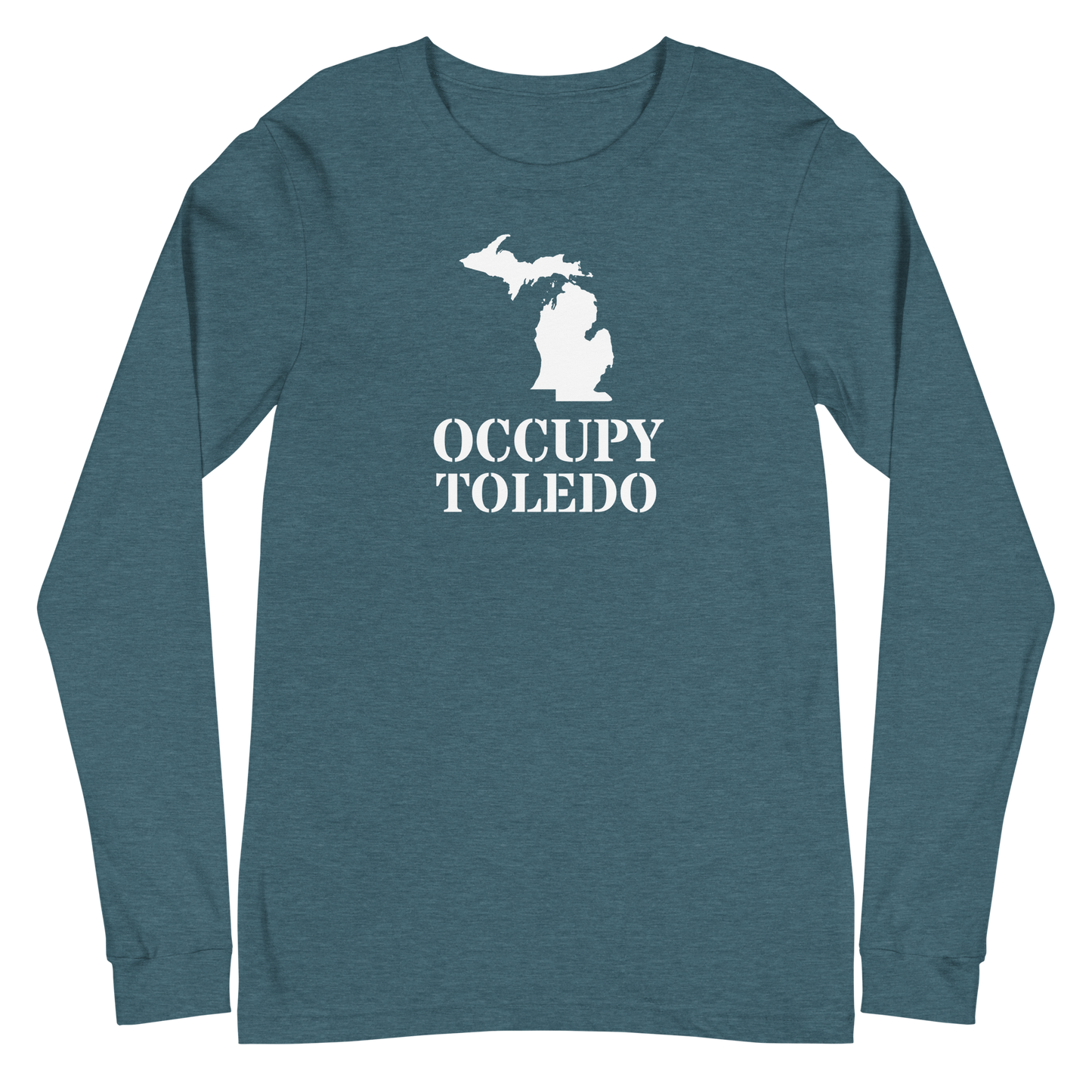 'Occupy Toledo' T-Shirt (w/ Corrected Michigan Outline) | Unisex Long Sleeve