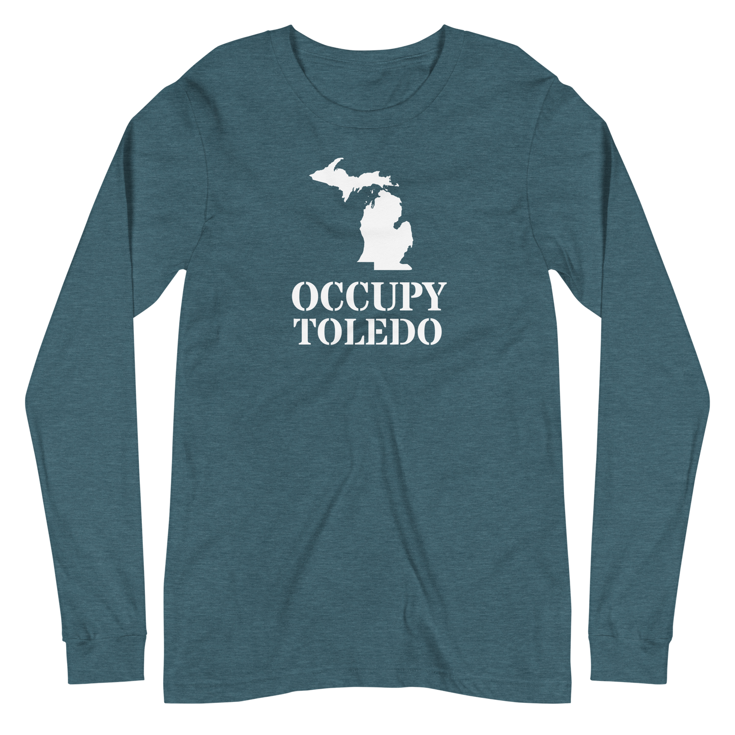 'Occupy Toledo' T-Shirt (w/ Corrected Michigan Outline) | Unisex Long Sleeve