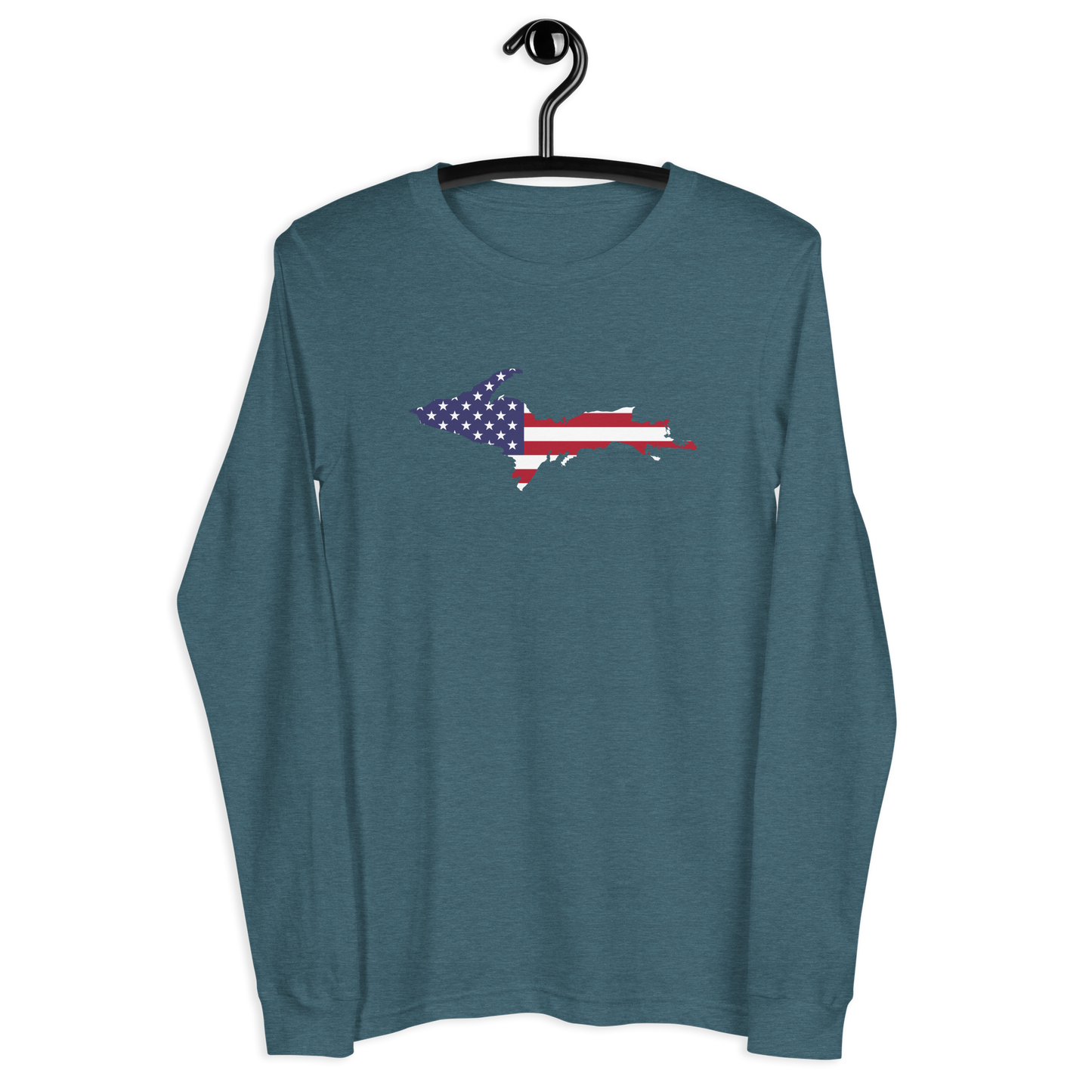 Michigan Upper Peninsula T-Shirt (w/ UP USA Flag Outline) | Unisex Long Sleeve