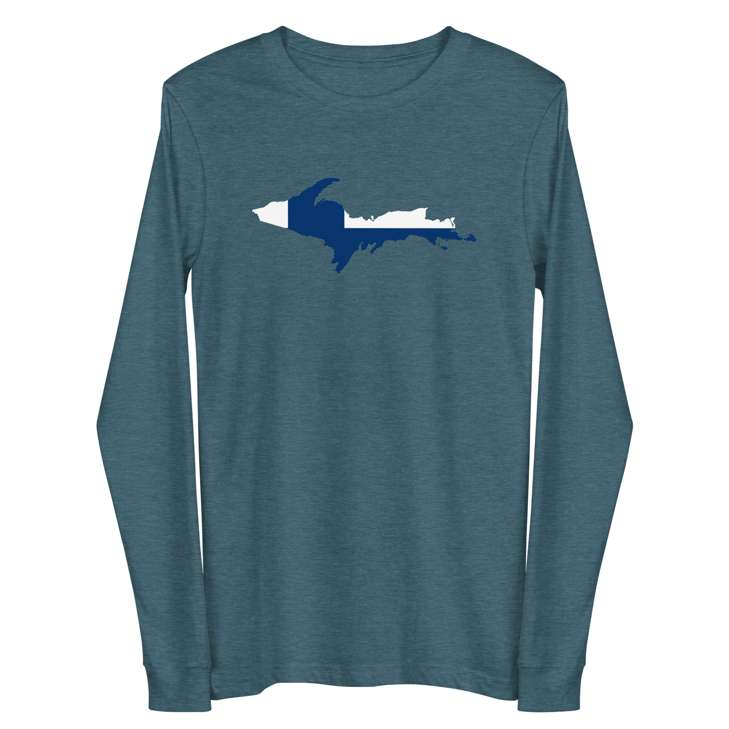 Michigan Upper Peninsula T-Shirt (w/ UP Finland Flag Outline) | Unisex Long Sleeve