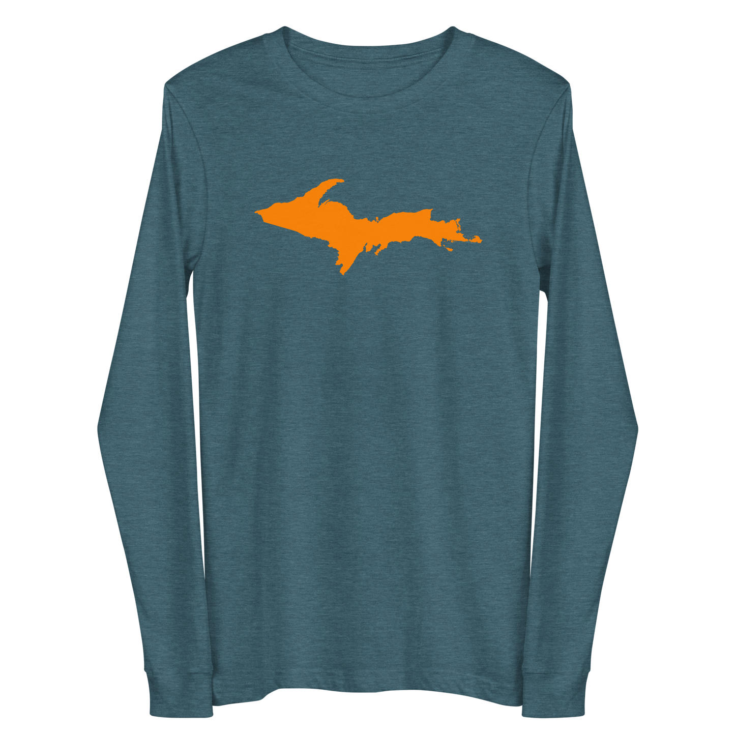 Michigan Upper Peninsula T-Shirt (w/ Orange UP Outline) | Unisex Long Sleeve