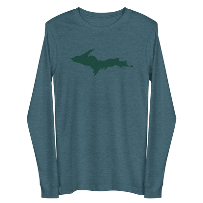 Michigan Upper Peninsula T-Shirt (w/ Green UP Outline) | Unisex Long Sleeve