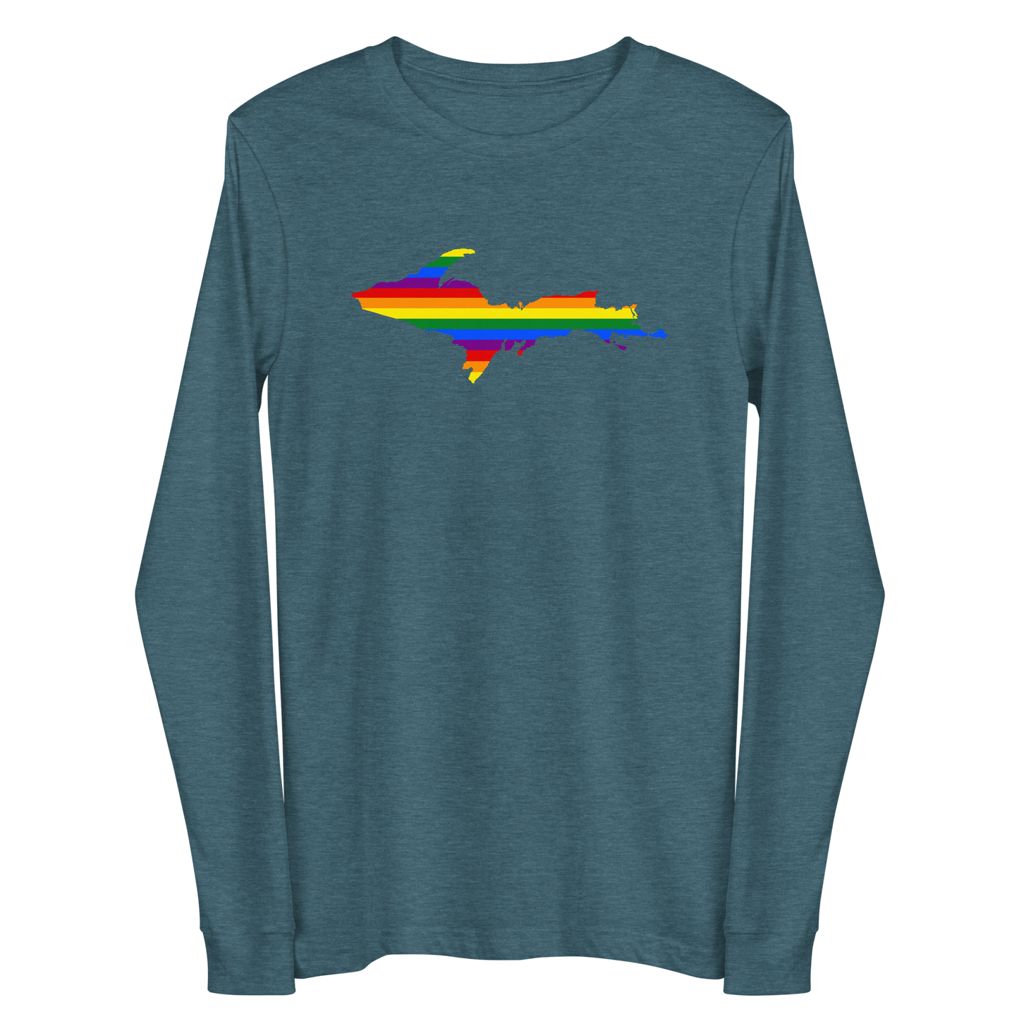 Michigan Upper Peninsula T-Shirt (w/ UP Pride Flag Outline) | Unisex Long Sleeve