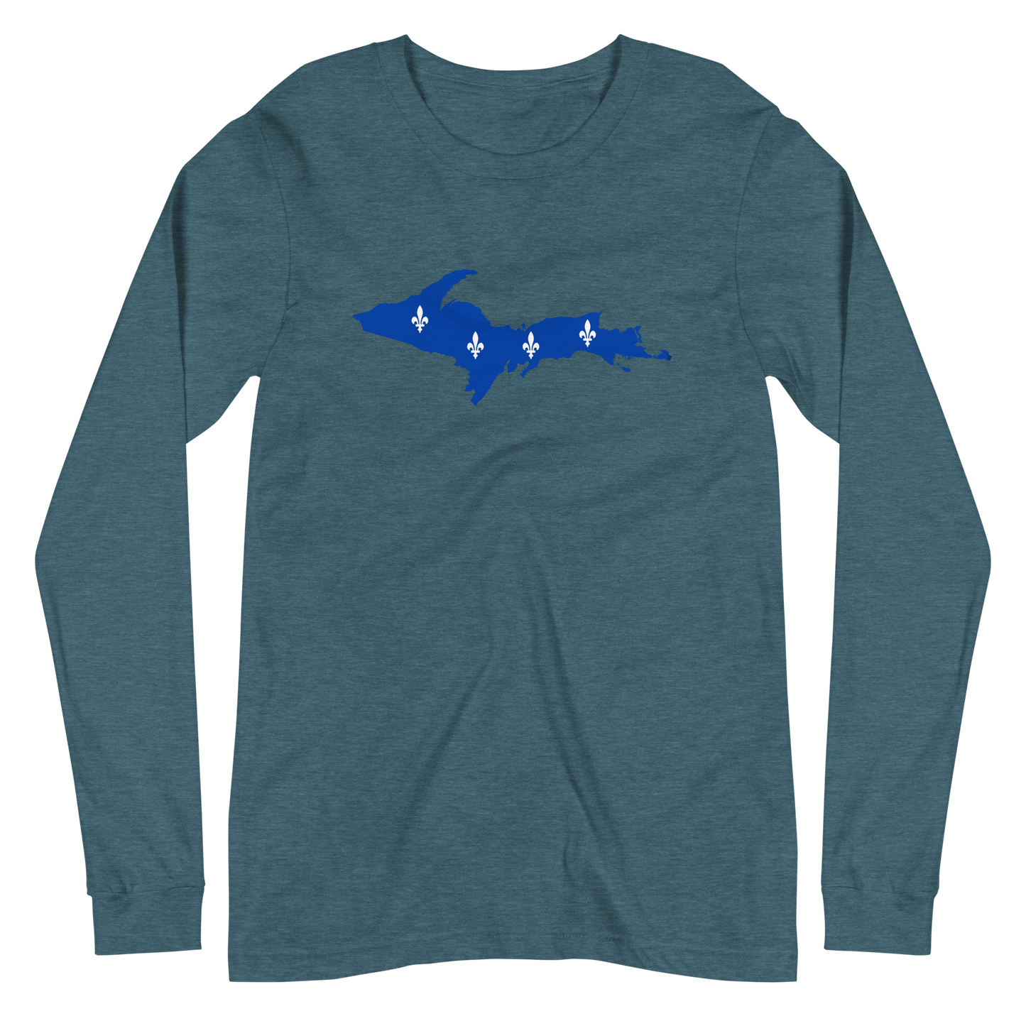 Michigan Upper Peninsula T-Shirt (w/ UP Quebec Flag Outline) | Unisex Long Sleeve