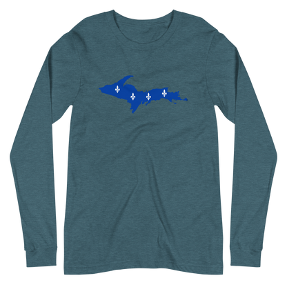 Michigan Upper Peninsula T-Shirt (w/ UP Quebec Flag Outline) | Unisex Long Sleeve