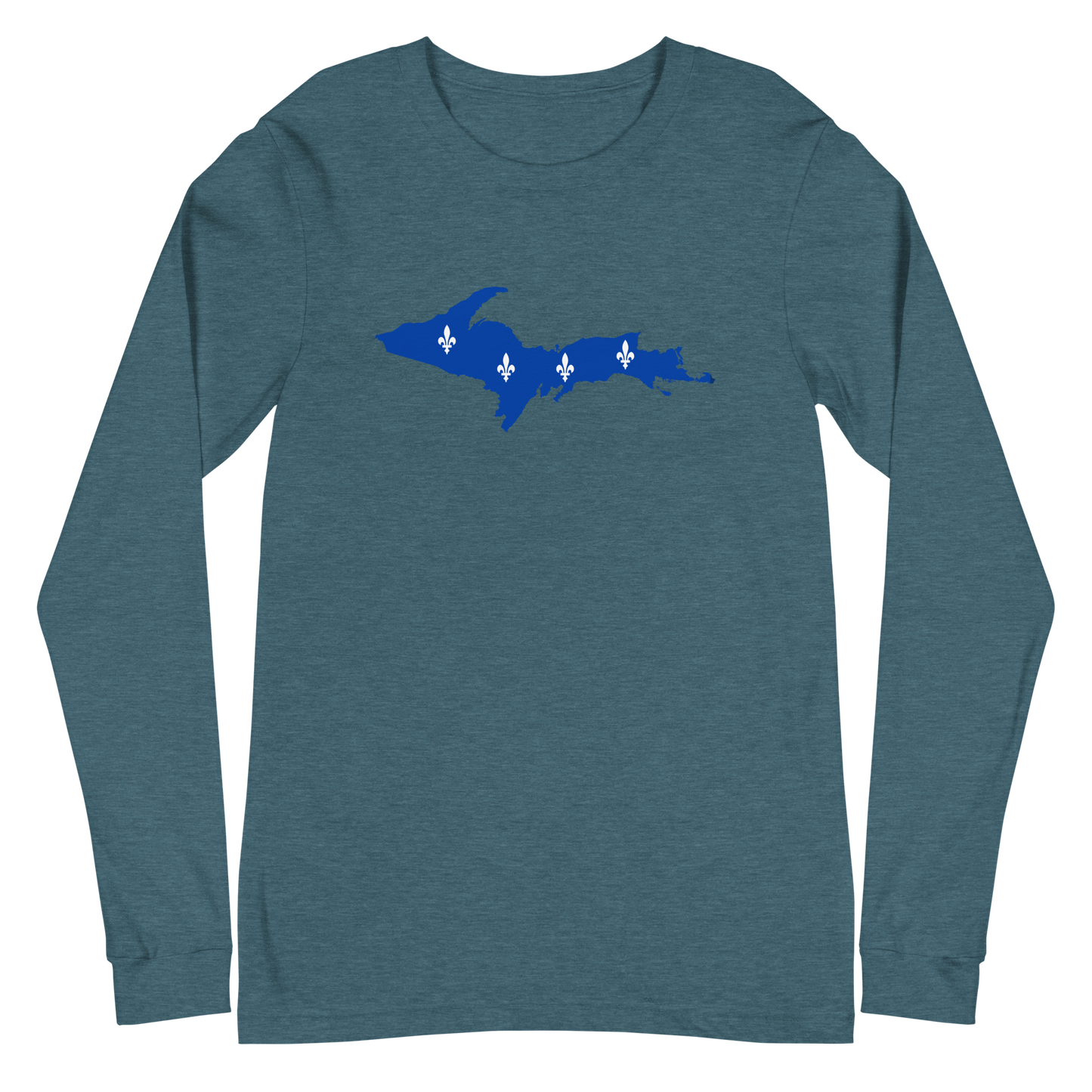 Michigan Upper Peninsula T-Shirt (w/ UP Quebec Flag Outline) | Unisex Long Sleeve