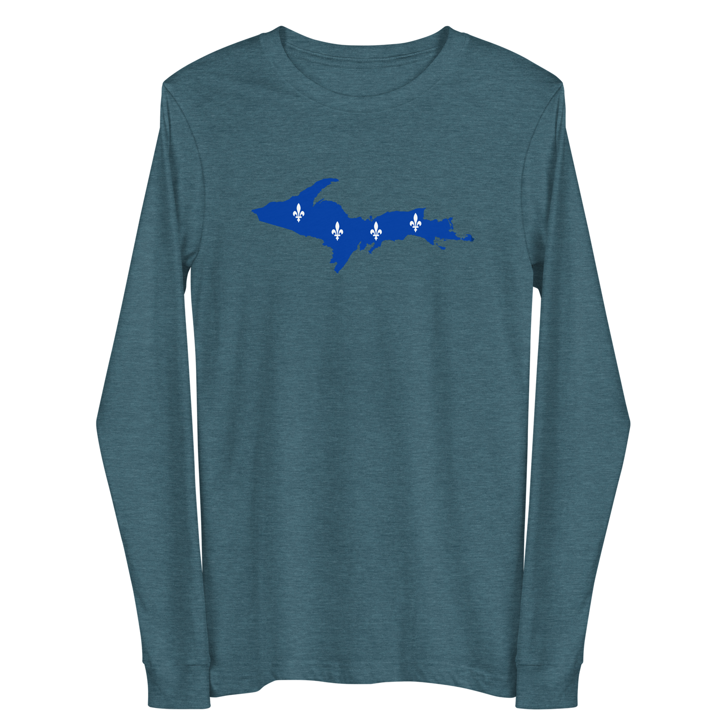 Michigan Upper Peninsula T-Shirt (w/ UP Quebec Flag Outline) | Unisex Long Sleeve