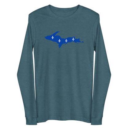 Michigan Upper Peninsula T-Shirt (w/ UP Quebec Flag Outline) | Unisex Long Sleeve