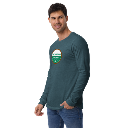 'Michigan Grown' Long Sleeve T-Shirt (Organic Certification Parody)