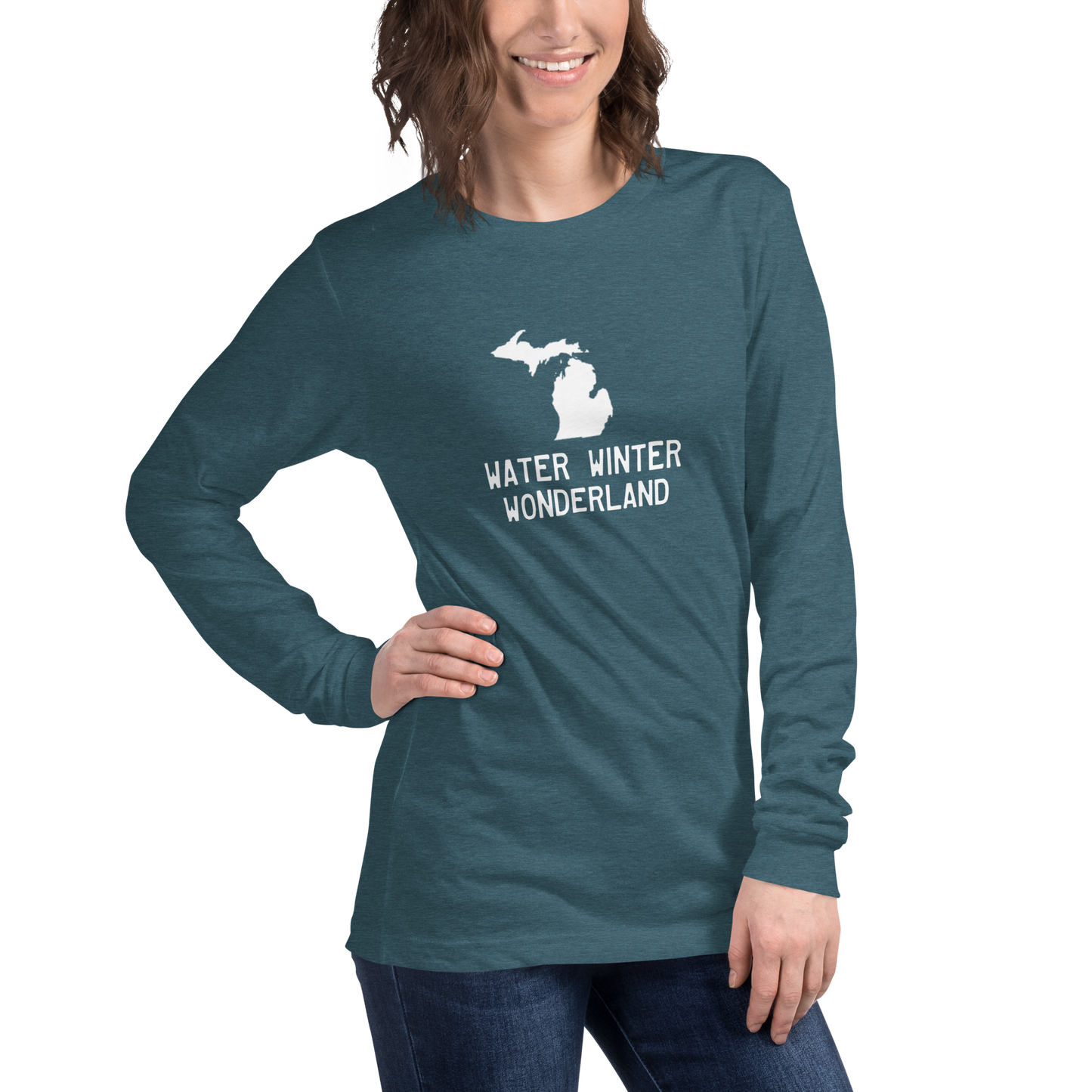 Michigan 'Water Winter Wonderland' Long Sleeve T-Shirt | Unisex