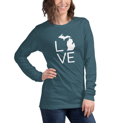 Michigan 'Love' T-Shirt (Thin Sans Font) | Unisex Long Sleeve